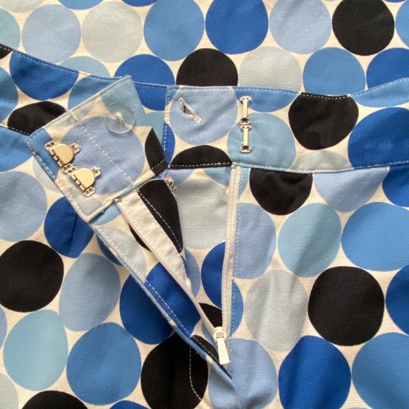 Talbots Stretch Polka Dots Pencil Skirt Size 10 Blue - Picture 4 of 5